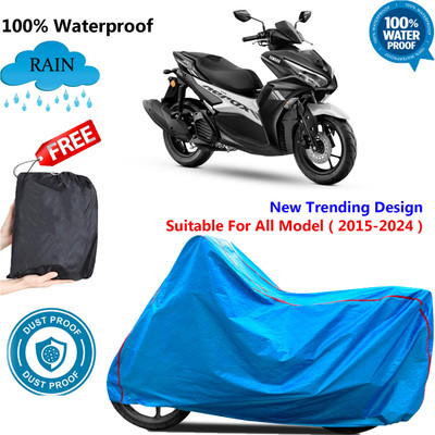OliverX Waterproof Two Wheeler Cover for Yamaha(Aerox 155 Maxi BS6, Blue)
