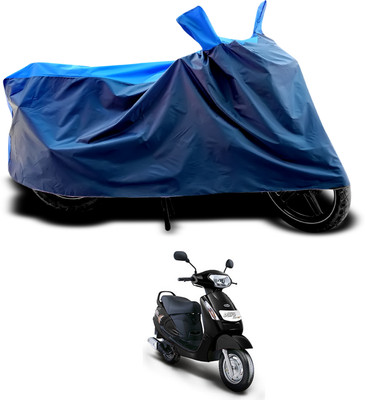 PAGORA Waterproof Two Wheeler Cover for Mahindra(Duro DZ, Black, Blue)