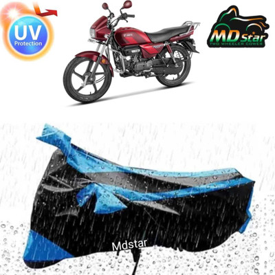 MMSSTAR Waterproof Two Wheeler Cover for Yamaha(Alpha BS6, Blue, Black)