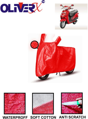 OliverX Waterproof Two Wheeler Cover for Hero(Duet VX 110CC, Red)