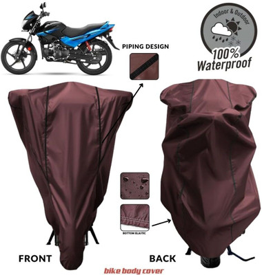 MADAFIYA Two Wheeler Cover for Hero(Glamour, Maroon, Black)