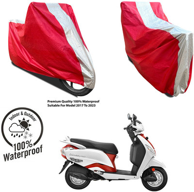 AUTOCAD Waterproof Two Wheeler Cover for Mahindra(Mojo, Silver, Red)