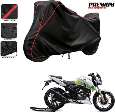 PAGORA Waterproof Two Wheeler Cover for TVS(Apache RTR 200 Fi E100, Black)