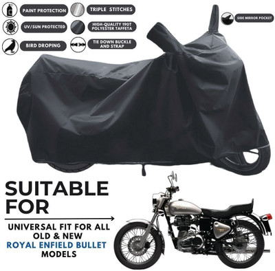 DeepShakshi AUTOMOTIVE Two Wheeler Cover for Royal Enfield(Bullet Electra Twinspark, Black, Black)