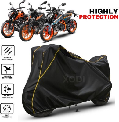 xodi Waterproof Two Wheeler Cover for KTM(Duke 200, Black, Yellow)