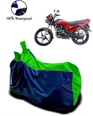 Autofly Waterproof Two Wheeler Cover for Hero(Passion Plus, Blue, Green)