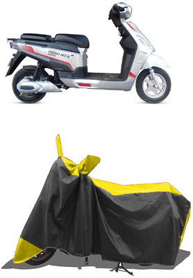 SUGASHRI Waterproof Two Wheeler Cover for Hero(Electric NYX HS500 ER BS6, Yellow, Black)