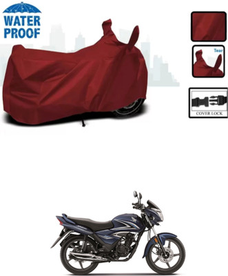 RAQTRO Waterproof Two Wheeler Cover for Honda(Shine, Maroon)