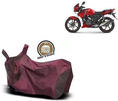 OliverX Waterproof Two Wheeler Cover for TVS(Apache, Maroon)