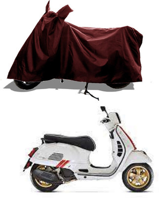 GROFATIK Two Wheeler Cover for Vespa(GTS Super 125 BS6, Maroon)