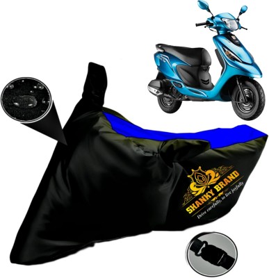ShankyBrand Two Wheeler Cover for TVS, Universal For Bike(Scooty Zest BS6, Blue, Black)
