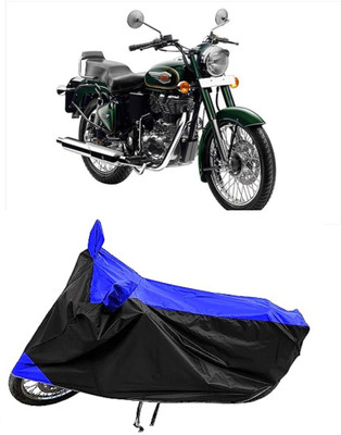 GROFATIK Two Wheeler Cover for Royal Enfield(Bullet 500, Blue)