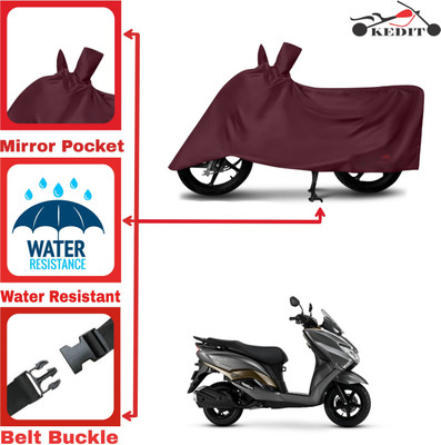 KEDIT Two Wheeler Cover for Suzuki(Burgman Street, Maroon)