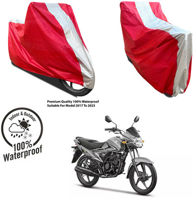 AUTOCAD Waterproof Two Wheeler Cover for Yamaha(FZ-S, Silver, Red)