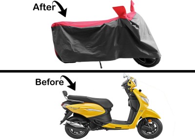 Archistylo Waterproof Two Wheeler Cover for Hero(Pleasure, Red, Grey)