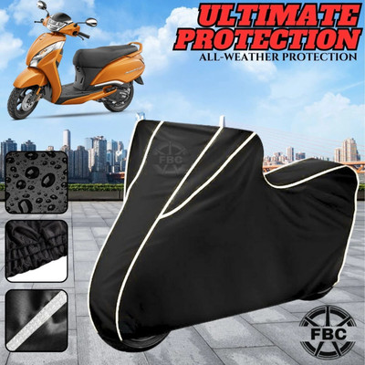 FBC Waterproof Two Wheeler Cover for TVS(Jupiter, Black)