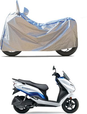 CODOKI Waterproof Two Wheeler Cover for Suzuki(Burgman Electric, Silver)