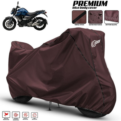 xodi Waterproof Two Wheeler Cover for Yamaha(FZ-FI BS6, Maroon, Black)