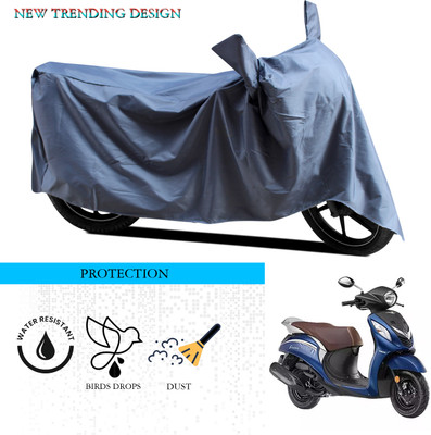 ANTHUB Waterproof Two Wheeler Cover for Yamaha(Fascino, Grey)