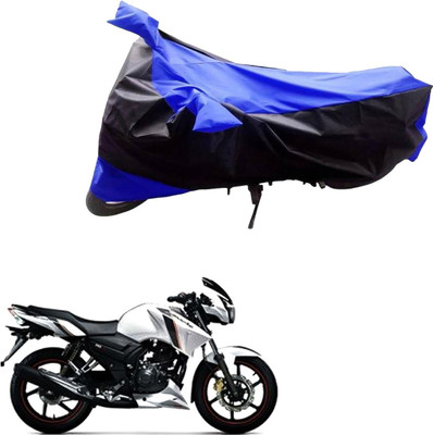 Mdstar Waterproof Two Wheeler Cover for TVS(Apache RTR 160, Black, Blue)