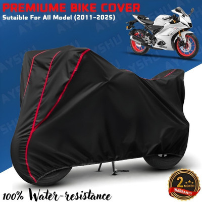AYSHU Waterproof Two Wheeler Cover for Yamaha(R15S, Black, Red)