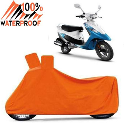Autoinnovation Waterproof Two Wheeler Cover for TVS(Scooty Pep Plus, Orange)