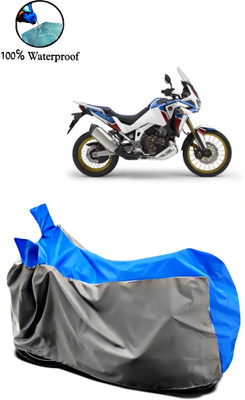 Autofly Waterproof Two Wheeler Cover for Honda(Africa Twin, Grey, Blue)