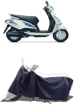 SUGASHRI Waterproof Two Wheeler Cover for Suzuki(Swish 125, White, Blue)