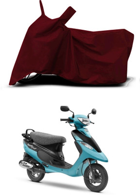 VESMEI Two Wheeler Cover for TVS(Scooty Pep+, Red)