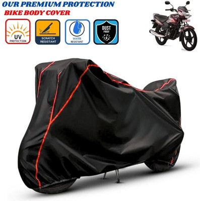 Delphinium Waterproof Two Wheeler Cover for TVS(Sport, Black, Red)