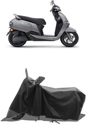 SUGASHRI Waterproof Two Wheeler Cover for TVS(iQube Electric, Grey, Black)