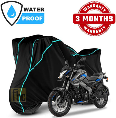 FBC Waterproof Two Wheeler Cover for Bajaj(Pulsar NS 200, Black, Blue)
