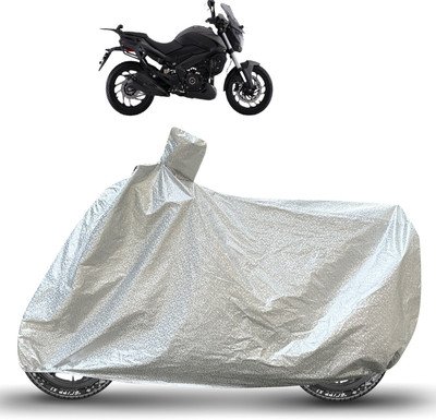 Caronix Waterproof Two Wheeler Cover for Bajaj(Dominar 400, Silver)