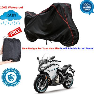 OliverX Waterproof Two Wheeler Cover for CFMoto(650GT, Black)