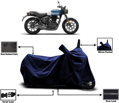 Amexride Two Wheeler Cover for Royal Enfield(Hunter 350, Blue)