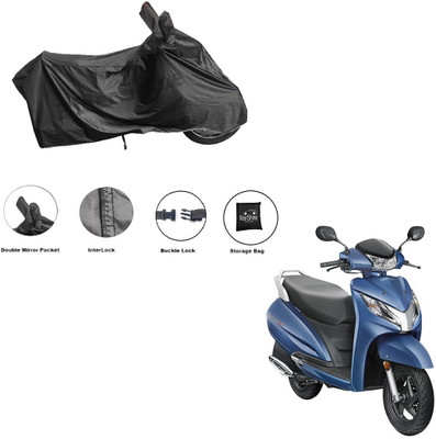 RiderShine Waterproof Two Wheeler Cover for Honda(Activa 125, Black)