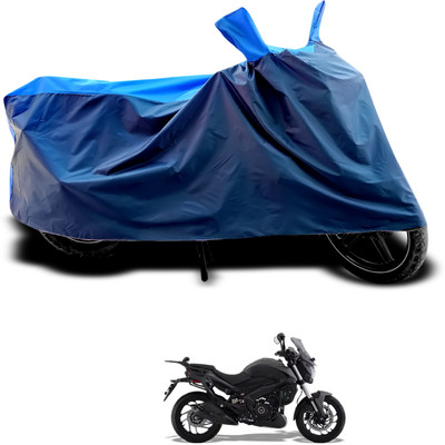 GOSHIV-car and bike accessories Waterproof Two Wheeler Cover for Bajaj(Dominar 400, Black, Blue)