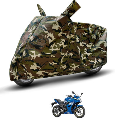 Auto Hub Waterproof Two Wheeler Cover for Suzuki(Gixxer SF, Brown)