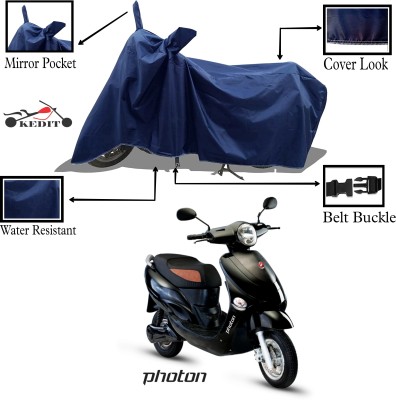 KEDIT Waterproof Two Wheeler Cover for Hero(Electric Photon, Blue)