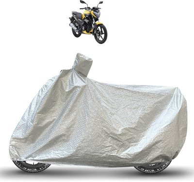 Caronix Waterproof Two Wheeler Cover for TVS(Raider, Silver)