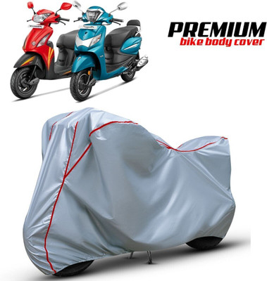 xodi Waterproof Two Wheeler Cover for Hero(Pleasure, Silver, Red)