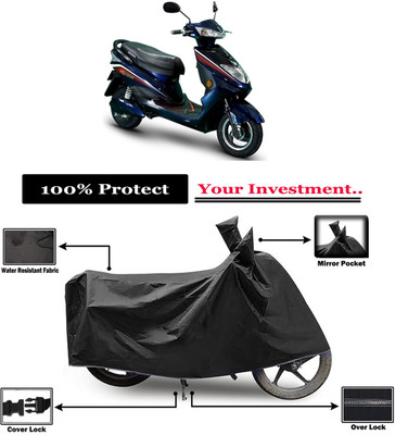 Amexride Two Wheeler Cover for Okinawa(Ridge Plus, Black)