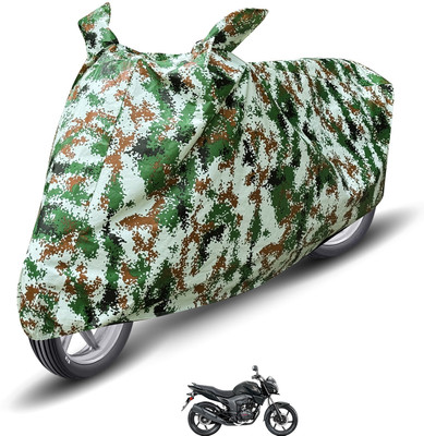 Auto Hub Waterproof Two Wheeler Cover for Honda(CB Trigger, Green)
