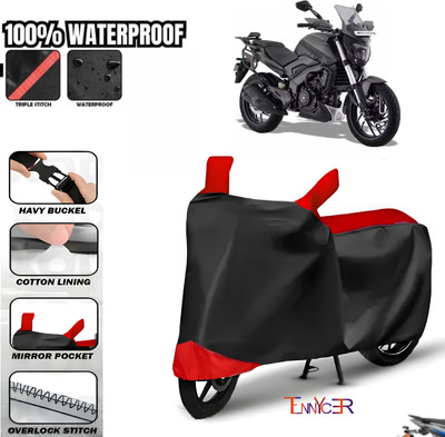 TENNYCER Waterproof Two Wheeler Cover for Bajaj(Dominar 400, Red, Black)