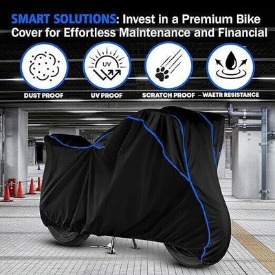 DeepShakshi AUTOMOTIVE Waterproof Two Wheeler Cover for TVS(Apache RTR 160, Black, Blue)