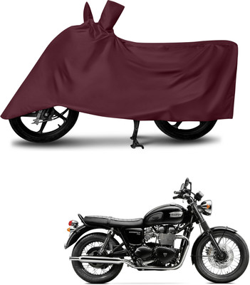aosis Two Wheeler Cover for Triumph(Bonneville T100, Maroon)