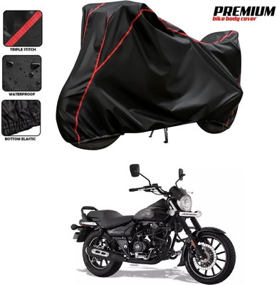DeepShakshi AUTOMOTIVE Waterproof Two Wheeler Cover for Bajaj(Avenger Street 160, Black, Red)