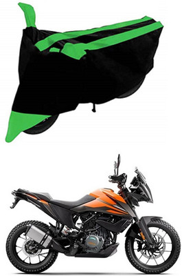 Mdstar Waterproof Two Wheeler Cover for KTM(390 Adventure, Green, Black)
