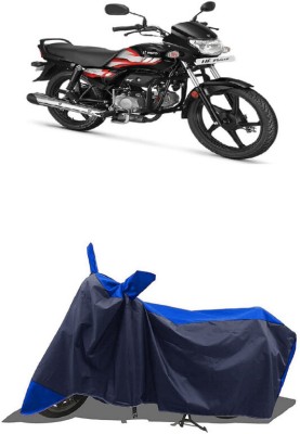 SUGASHRI Waterproof Two Wheeler Cover for Hero(HF Deluxe BS6, Blue, Blue)