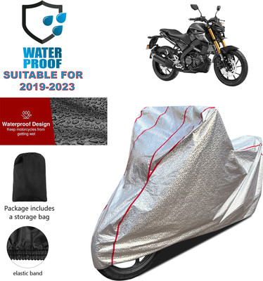 PAGORA Waterproof Two Wheeler Cover for Yamaha(MT 15 New BS6, Silver)
